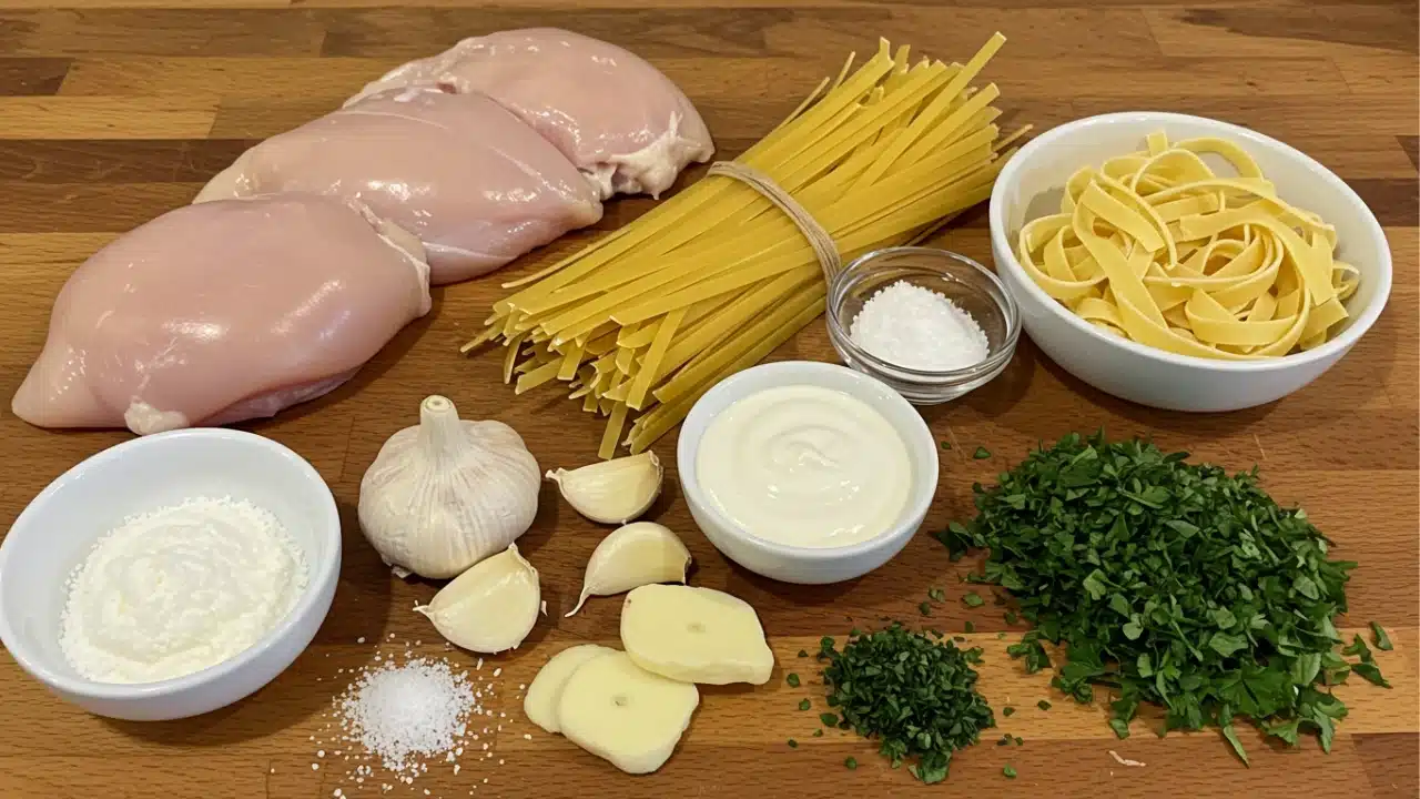 Creamy Chicken Garlic Pasta Recipe