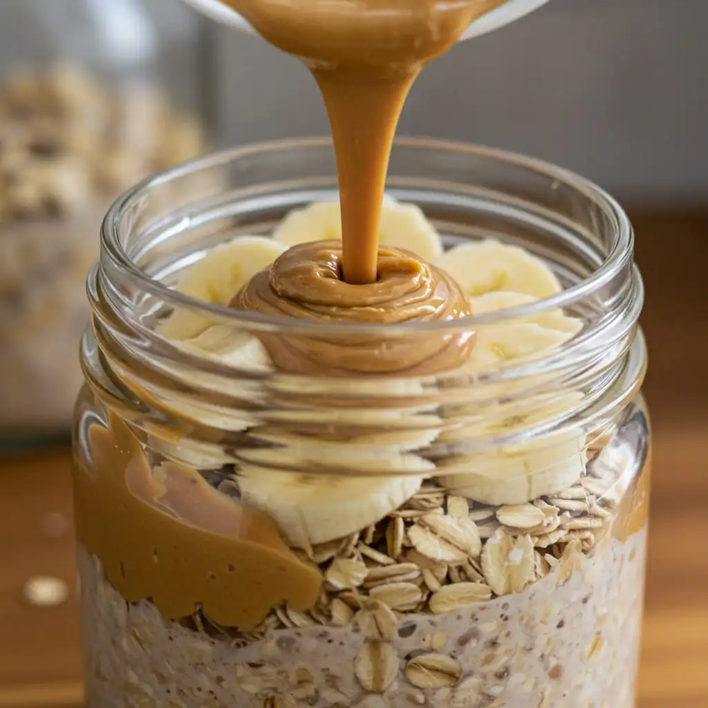 Creamy peanut butter overnight oats