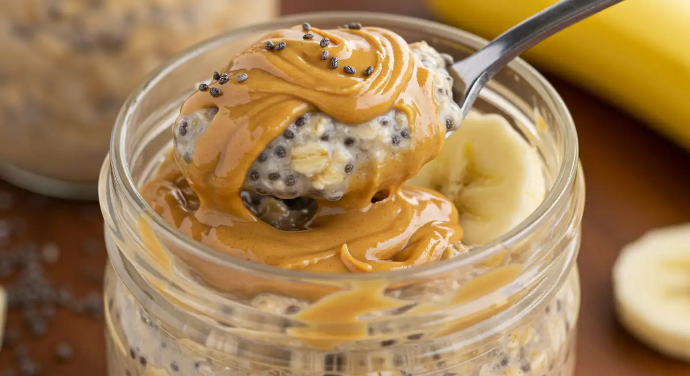 Peanut Butter Jar Overnight Oats