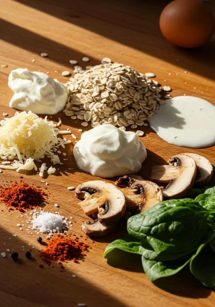Savory garlic Parmesan overnight oats