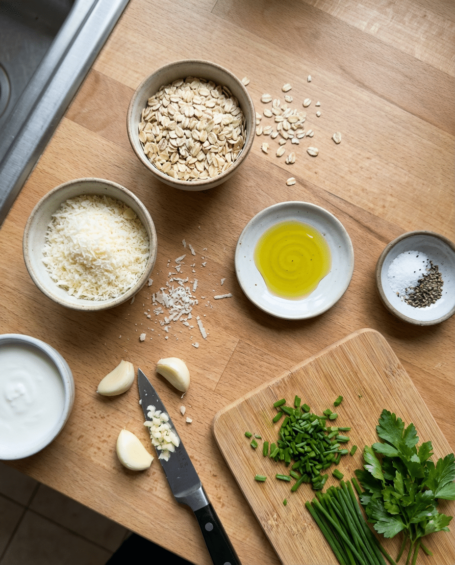 Savory garlic Parmesan overnight oats