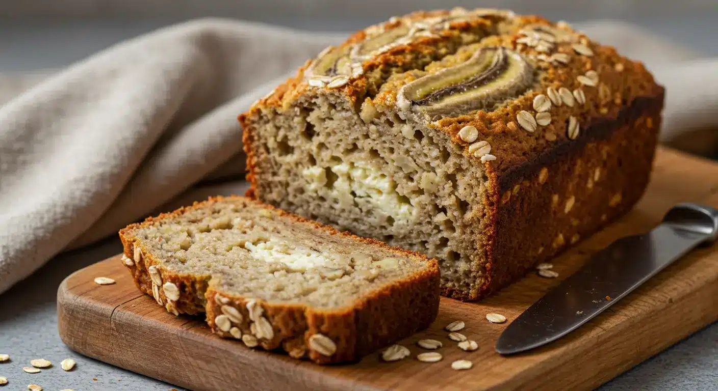 banana oatmeal cottage cheese bread
