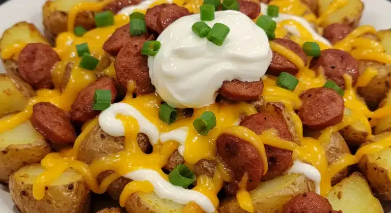 the best Cheesy Ranch Potatoes and Smoked Sausage recipe