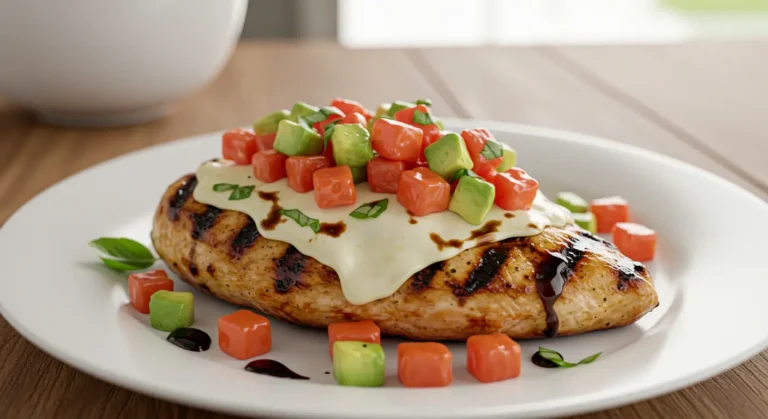 Grilled California Avocado Chicken with Balsamic Glaze
