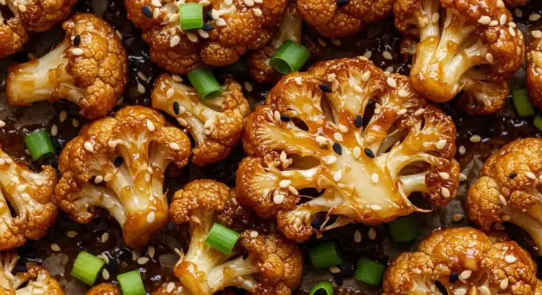 Perfectly Glazed Sweet and Spicy Baked Cauliflower