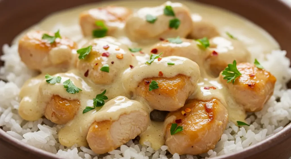 Creamy Smothered Chicken and Rice