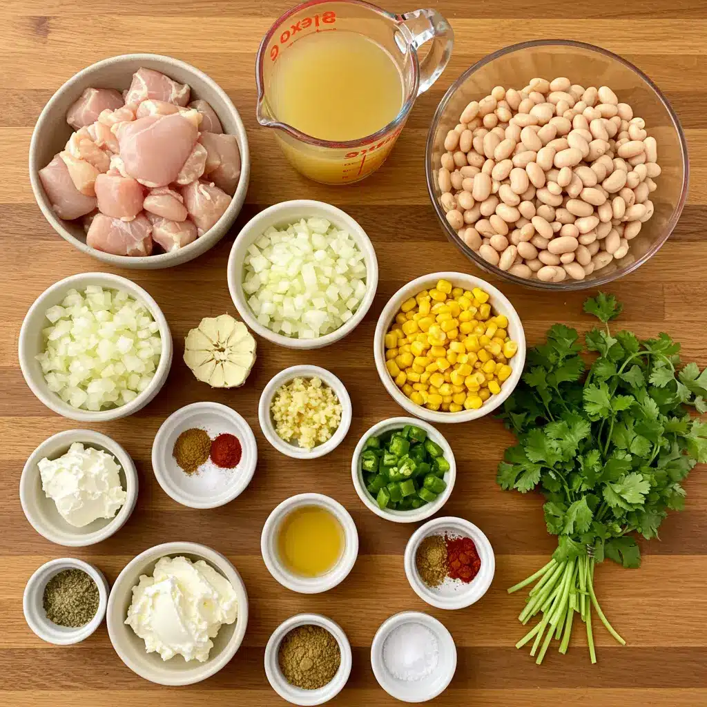Creamy White Chicken Chili ingredients