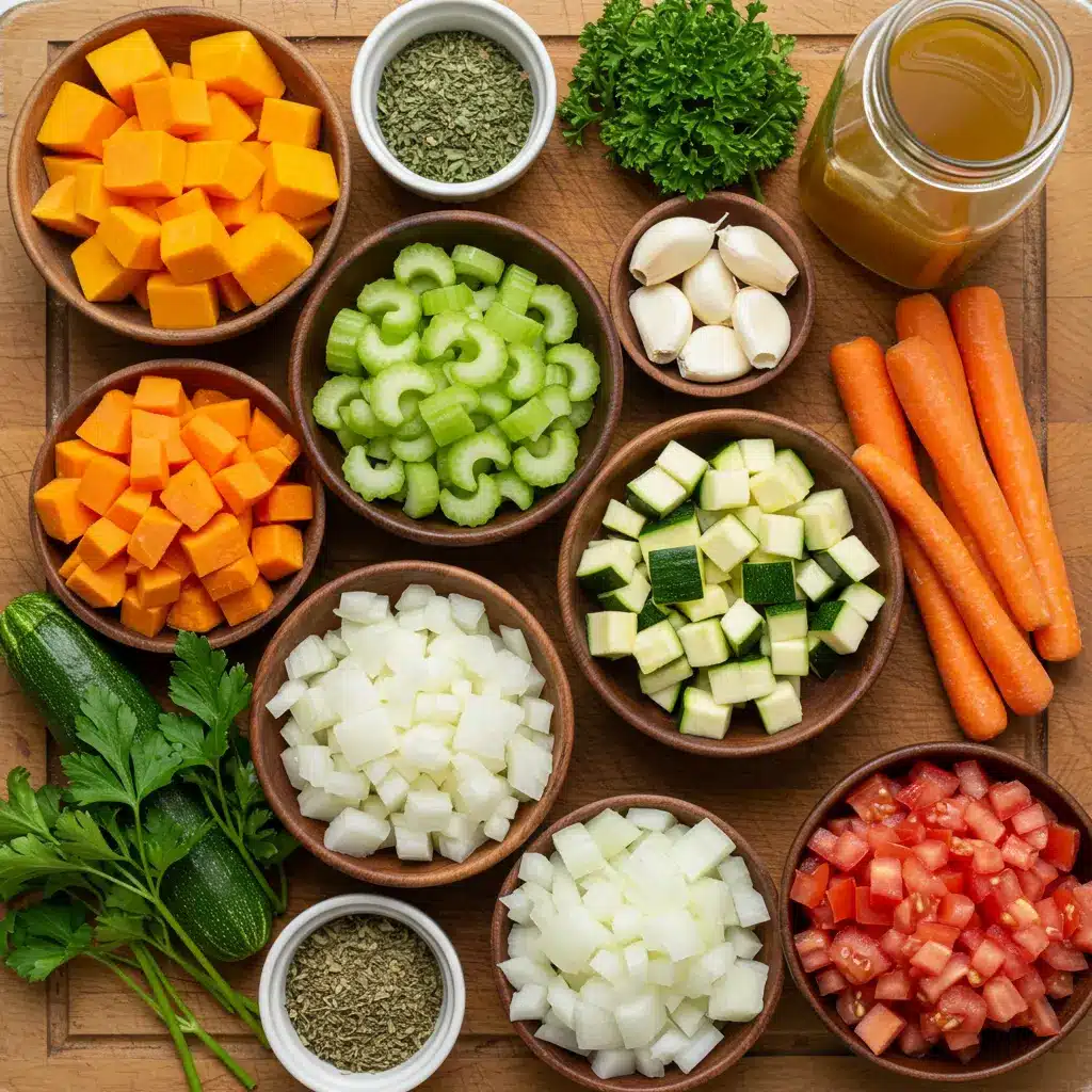 Fall Harvest Vegetable Soup ingredients
