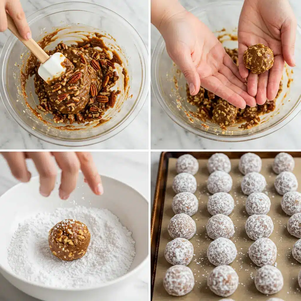 Pecan Pie Balls preparation