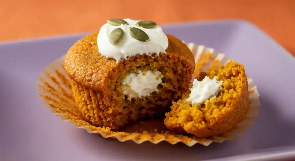 perfect pumpkin cream cheese muffins