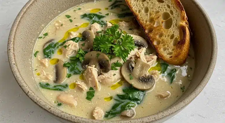 Rotisserie Chicken and Mushroom Soup featured
