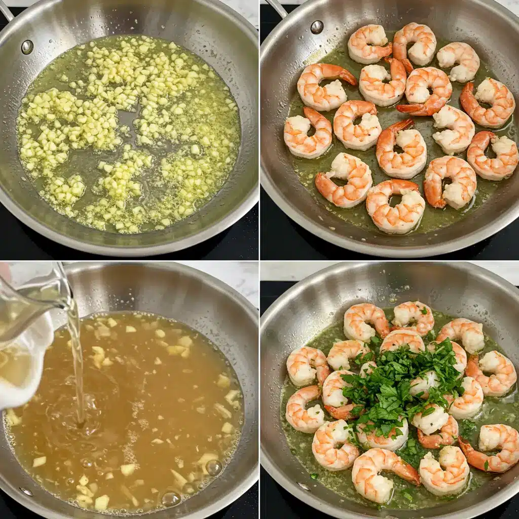 garlic butter shrimp scampi preparation