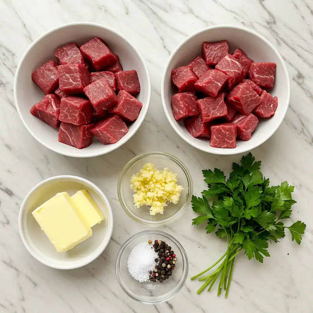 steak bites with garlic butter ingredients