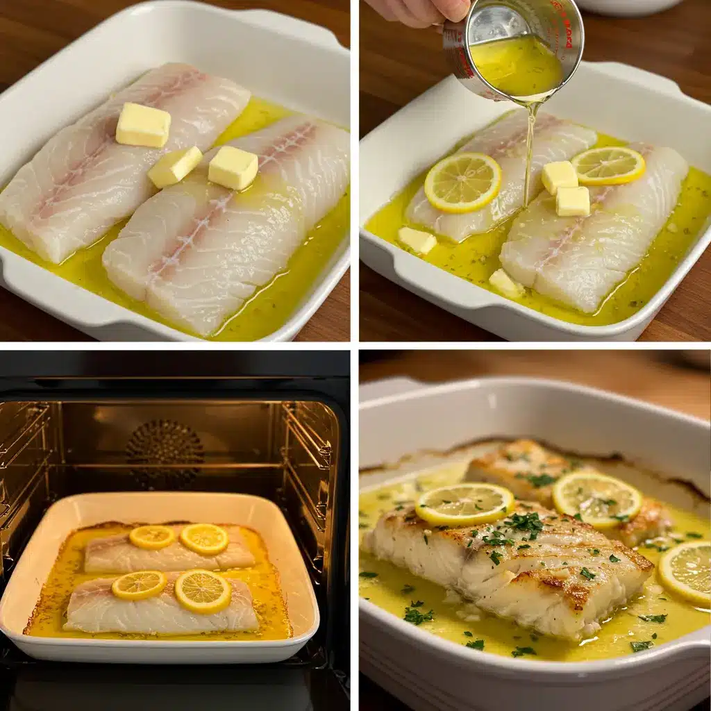 Baked Lemon-Garlic Cod PREPARATION