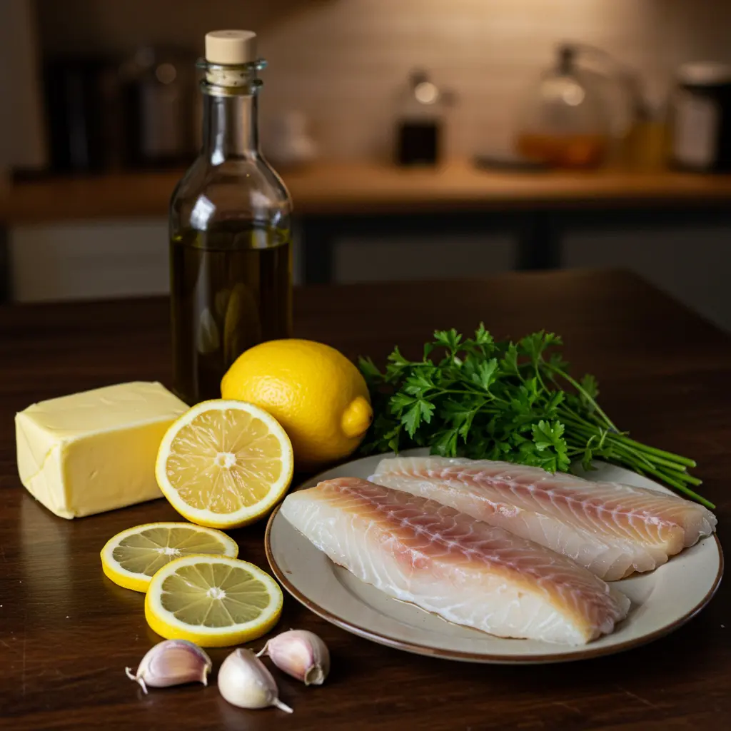 Baked Lemon-Garlic Cod ingredients