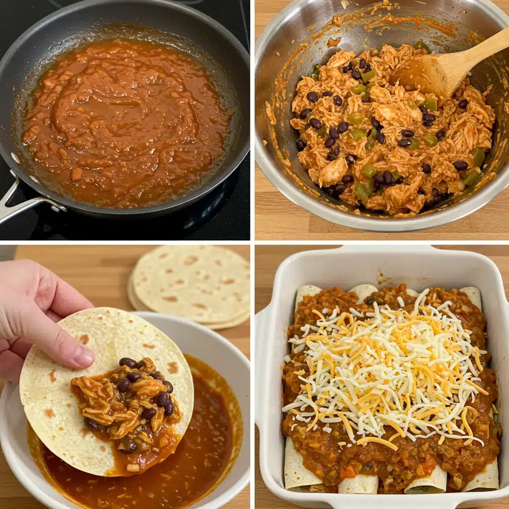Chicken Enchilada preparation