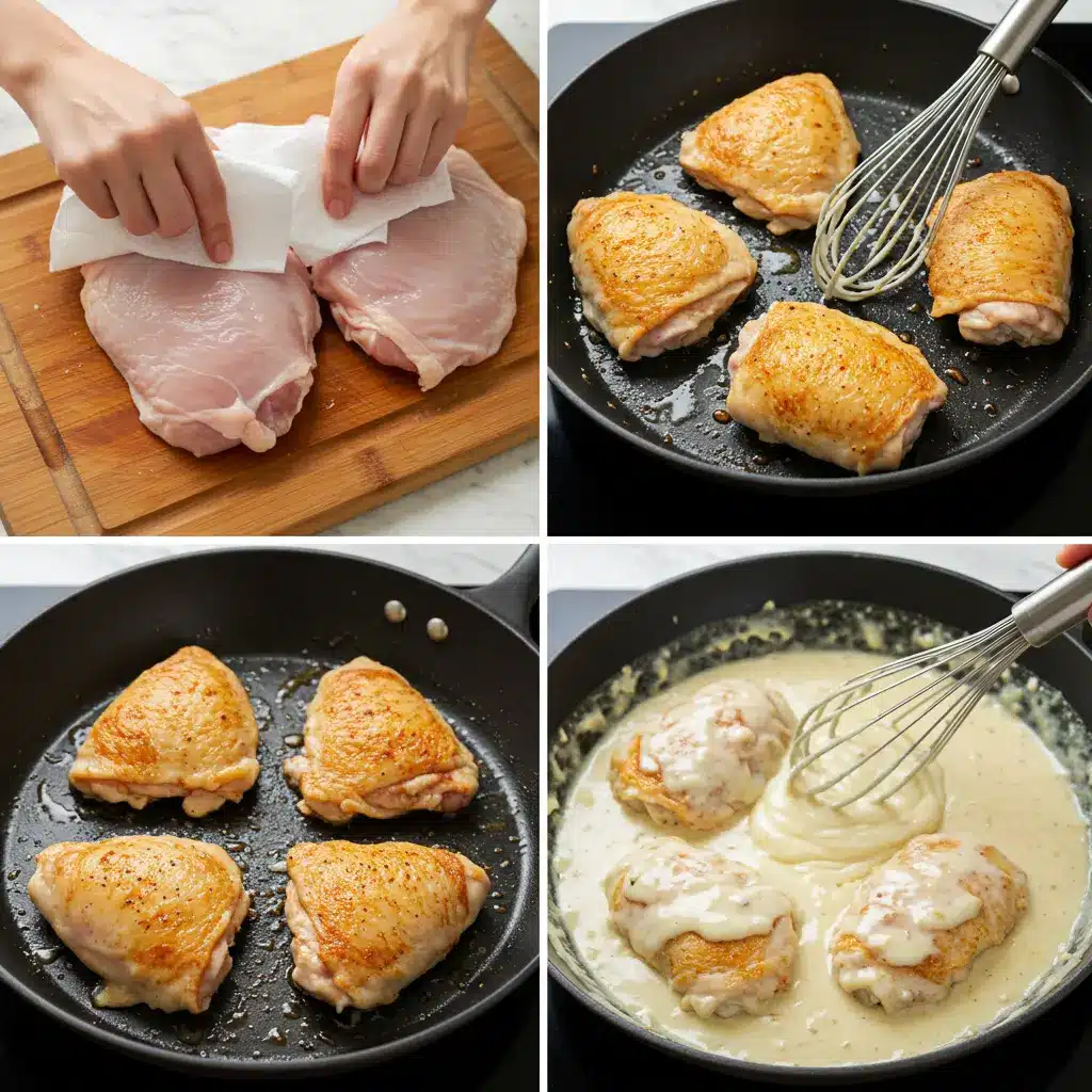 Oven Baked Chicken Thighs preparation