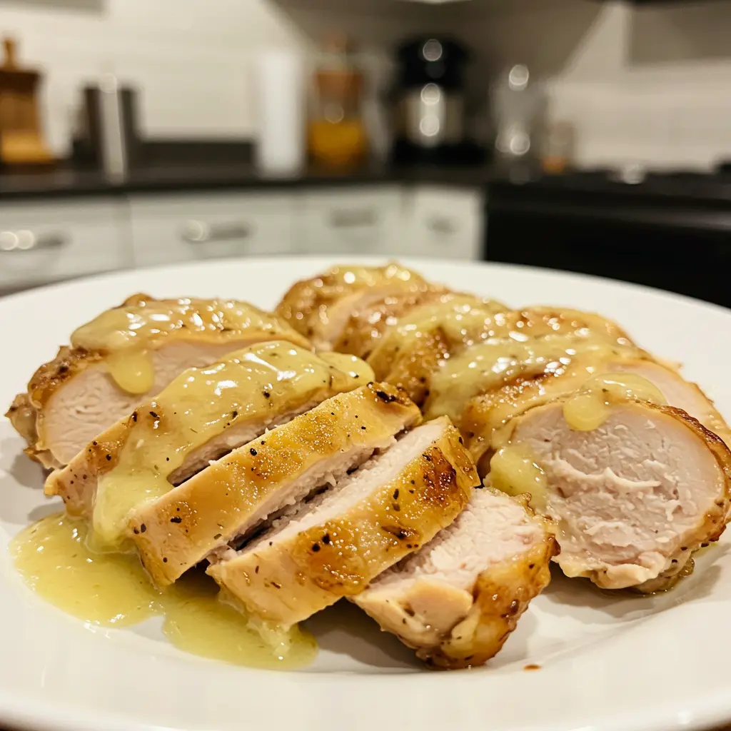 Oven Baked Chicken Thighs served