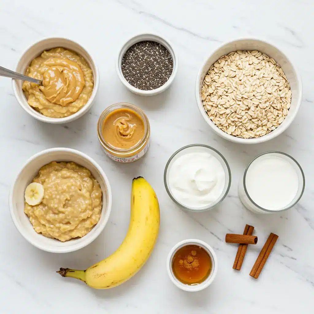 Peanut Butter & Banana Overnight Oats ingredients
