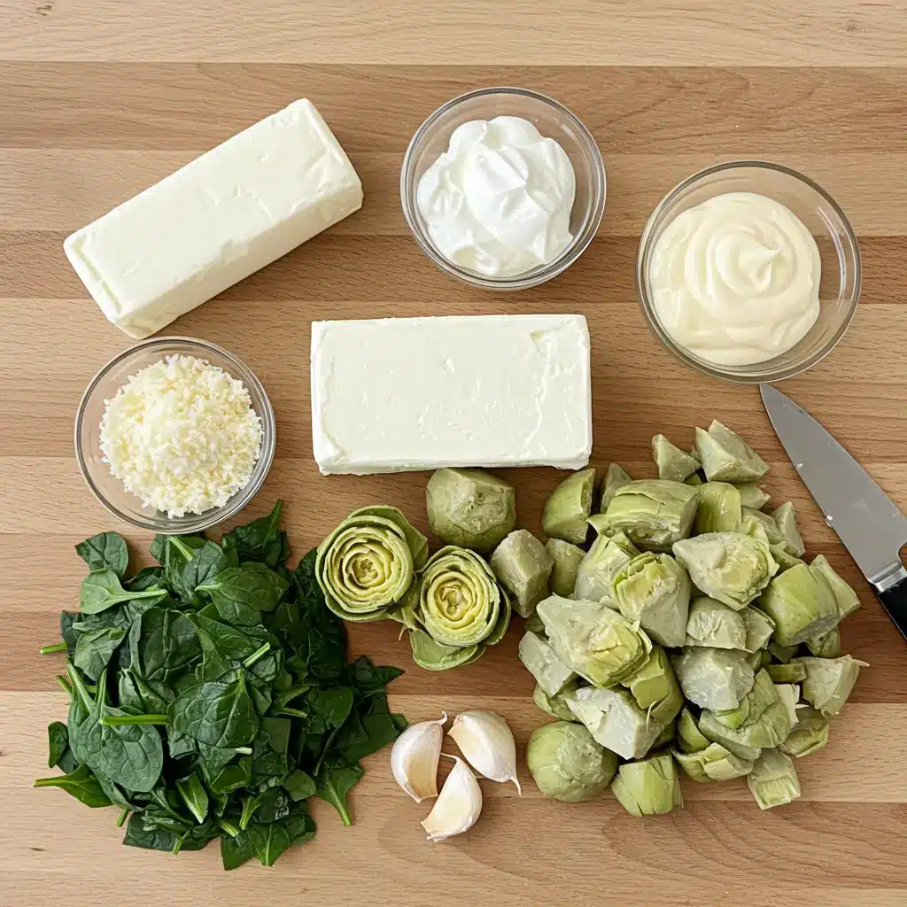 Spinach Artichoke Dip ingredients