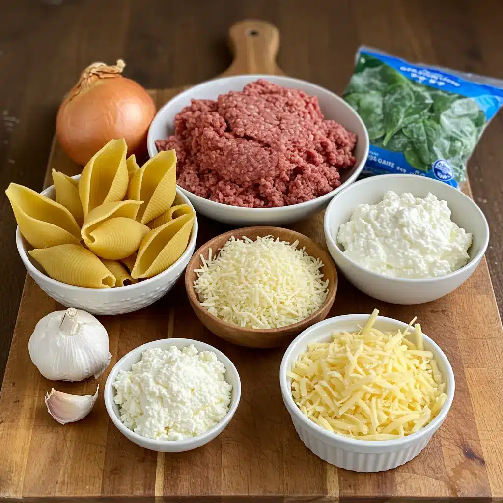 Stuffed Shells with Ground Beef ingredients