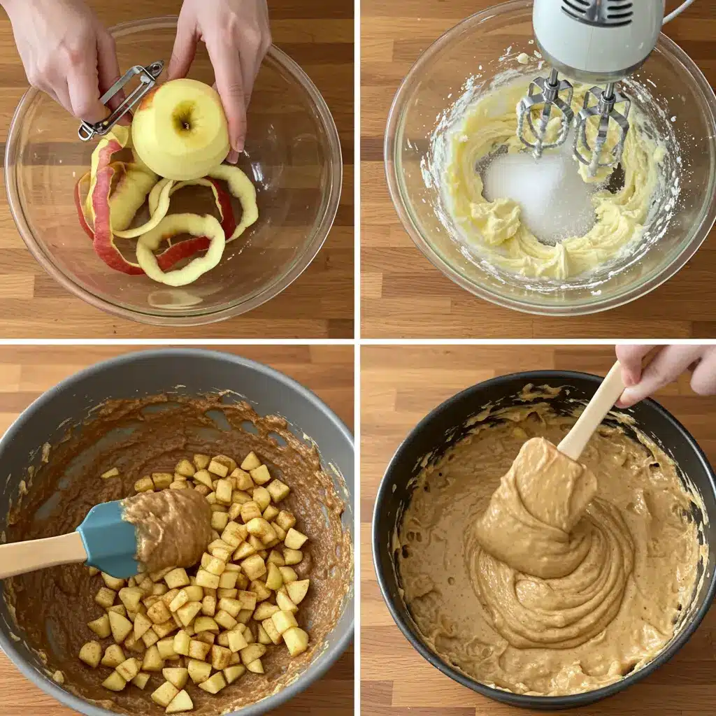 The Best Moist Cinnamon Apple Cake preparation