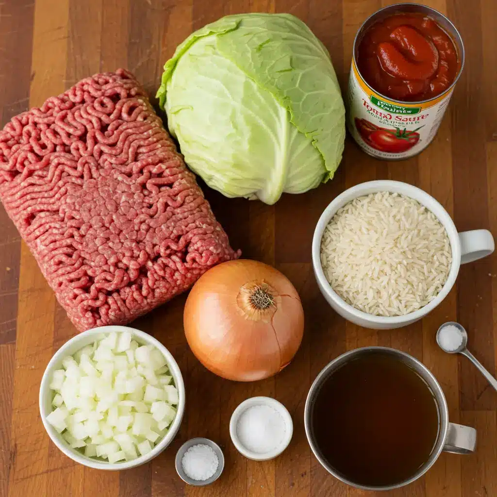 Unstuffed Cabbage Rolls ingredients