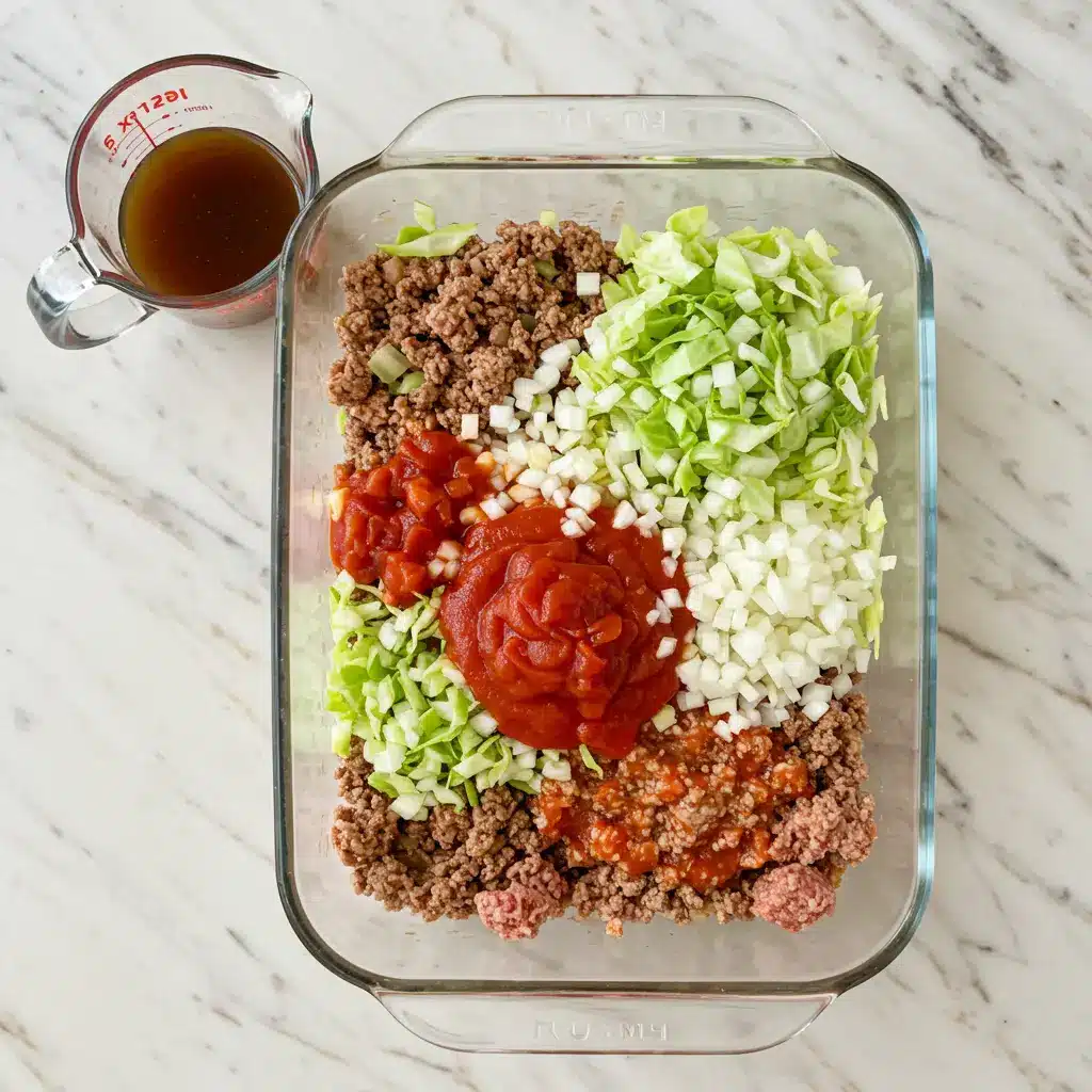 Unstuffed Cabbage Rolls preparation
