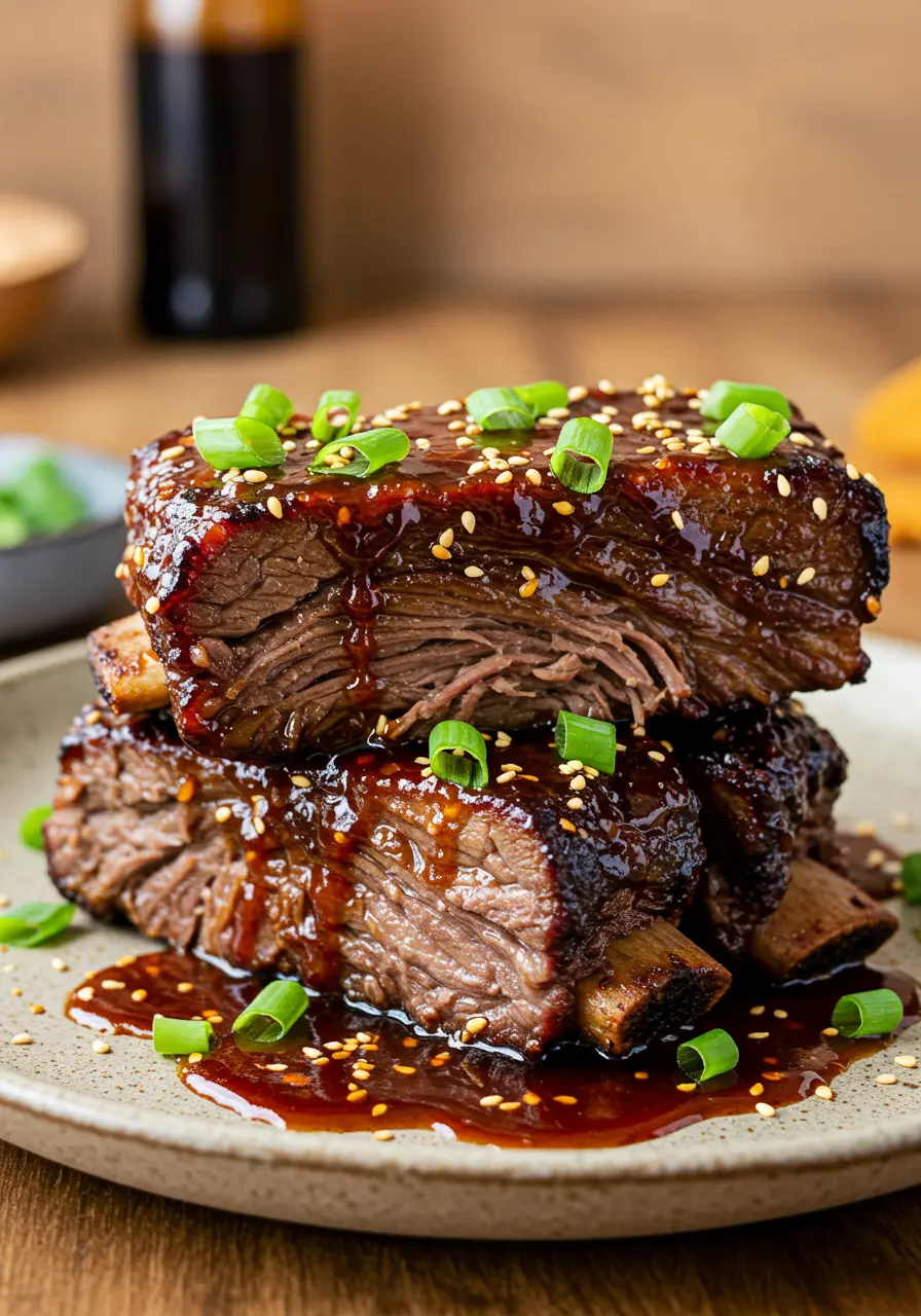 Caramelized Slow Roast Asian Beef Short Ribs
