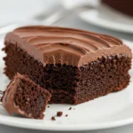 Chocolate Fudge Cake served