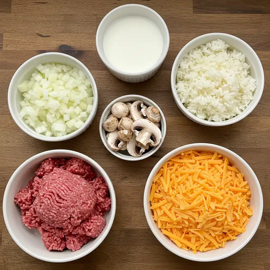 Ground Beef and Rice Casserole ingredients