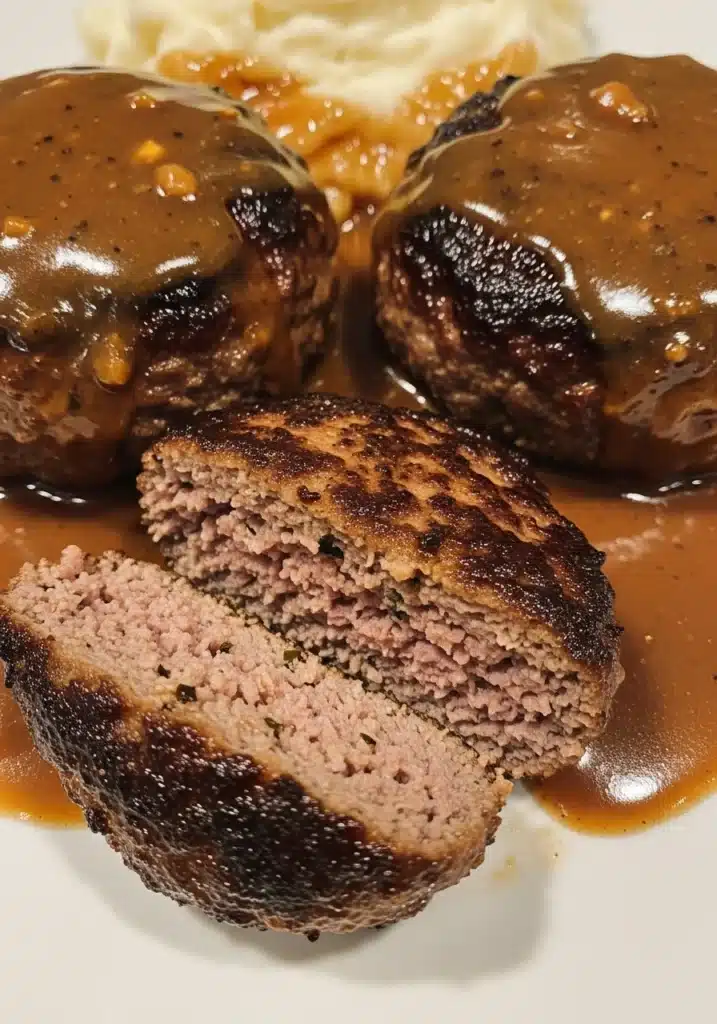 Hamburger Steak with Brown Gravy