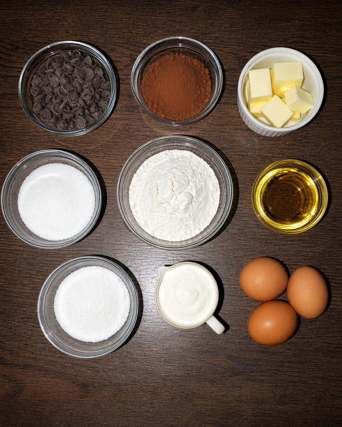 Ingredients for Chocolate Fudge Cake