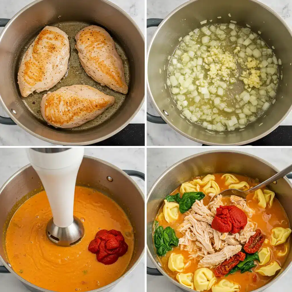 Marry Me Chicken Soup preparation