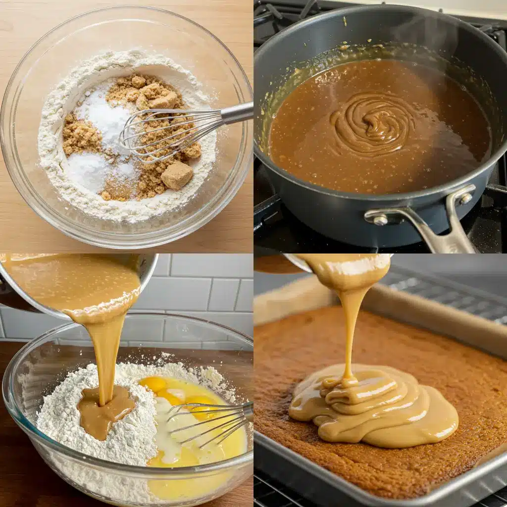 Peanut Butter Cake preparation