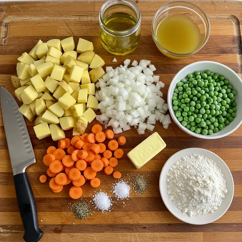Veggie Pot Pie Soup ingredients