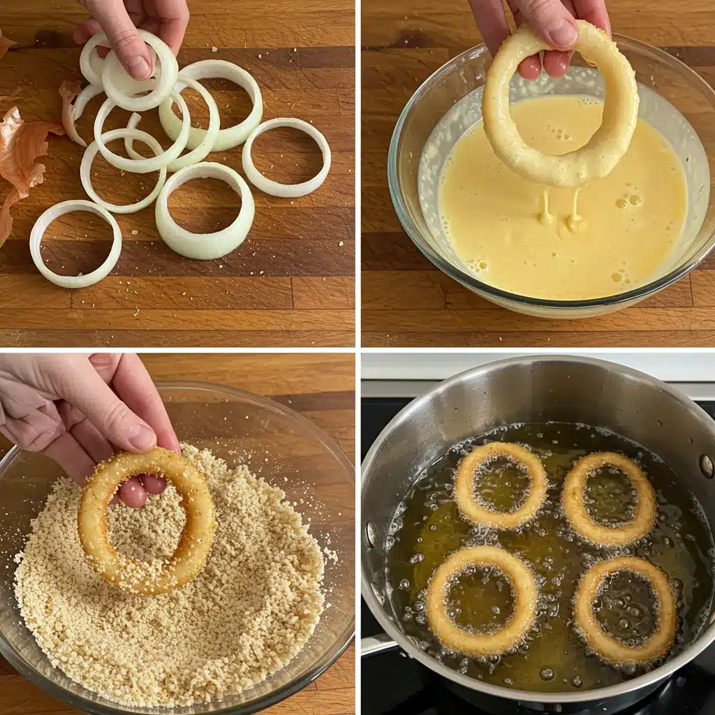 onion rings preparation