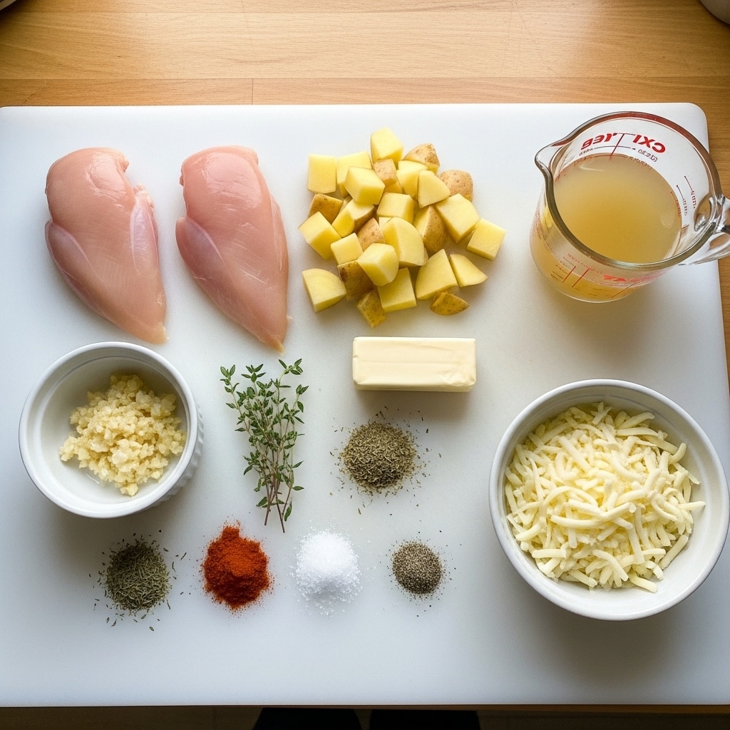 Crockpot Garlic Parmesan Chicken and Potatoes
