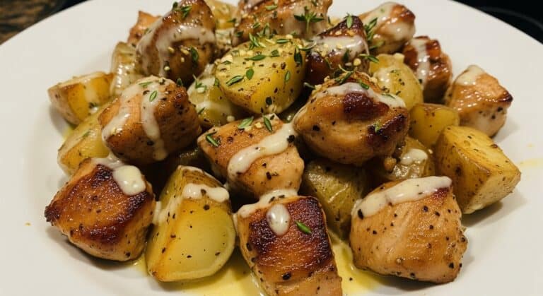 Crockpot Garlic Parmesan Chicken and Potatoes
