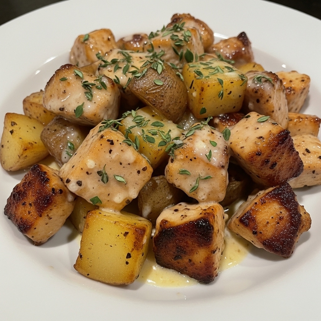 Crockpot Garlic Parmesan Chicken and Potatoes