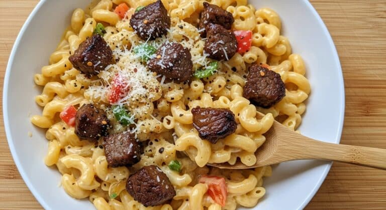 Philly Cheesesteak Mac and Cheese f