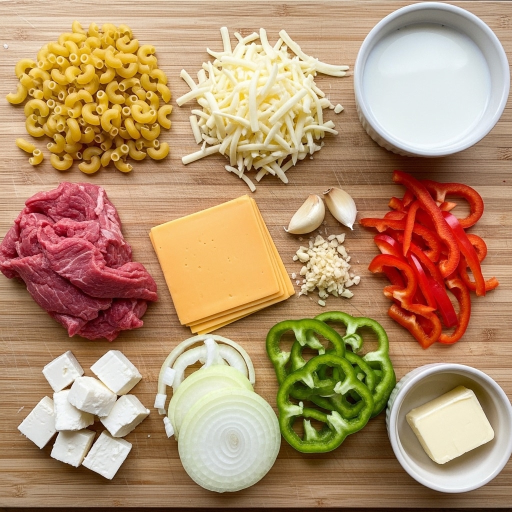 Philly Cheesesteak Mac and Cheese