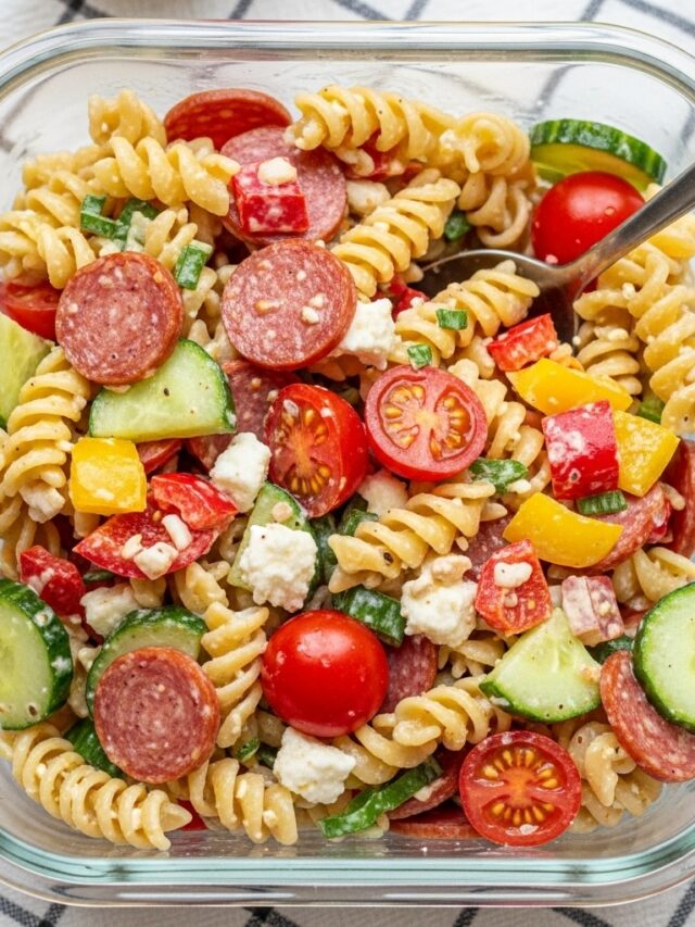 High Protein Italian Pasta Salad