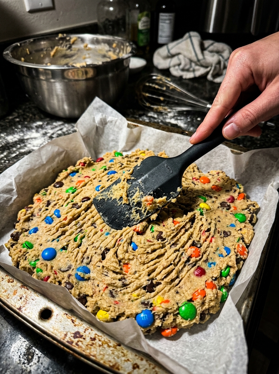 How to Make M&M Cookie Bars Step-by-Step