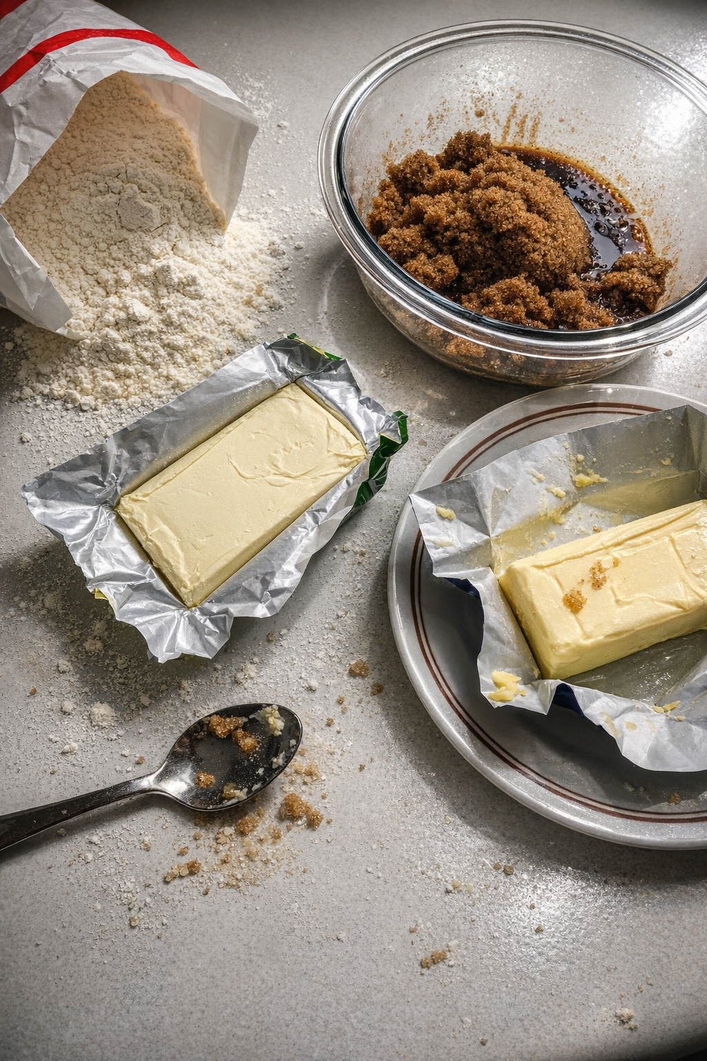 Ingredients for Easy Homemade Cinnamon Rolls