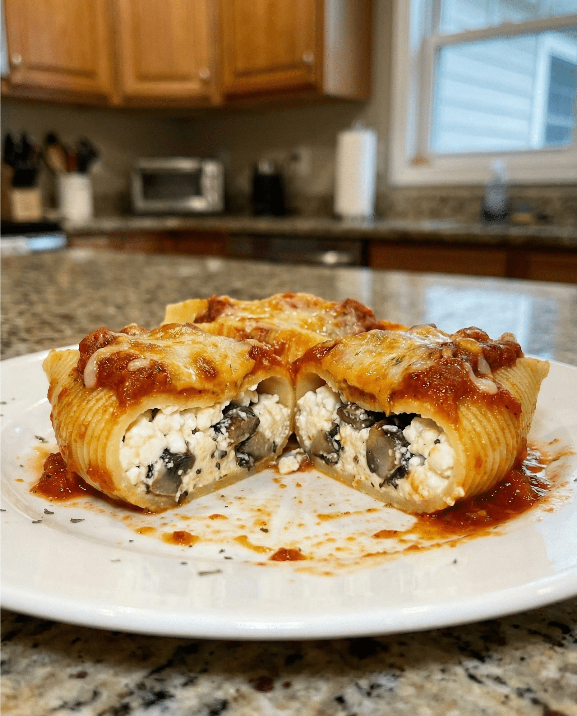 Creamy Mushroom and Cottage Cheese Pasta