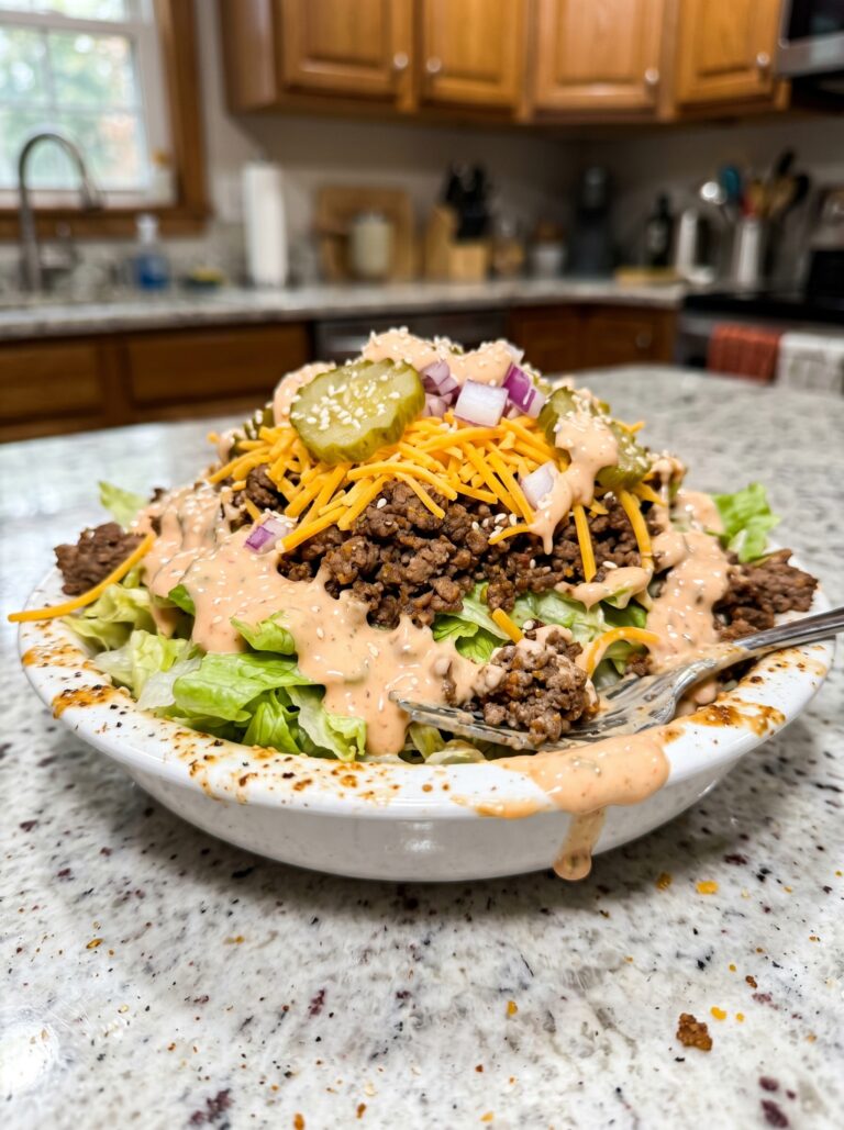 45g Protein Cottage Cheese Big Mac Burger Bowls